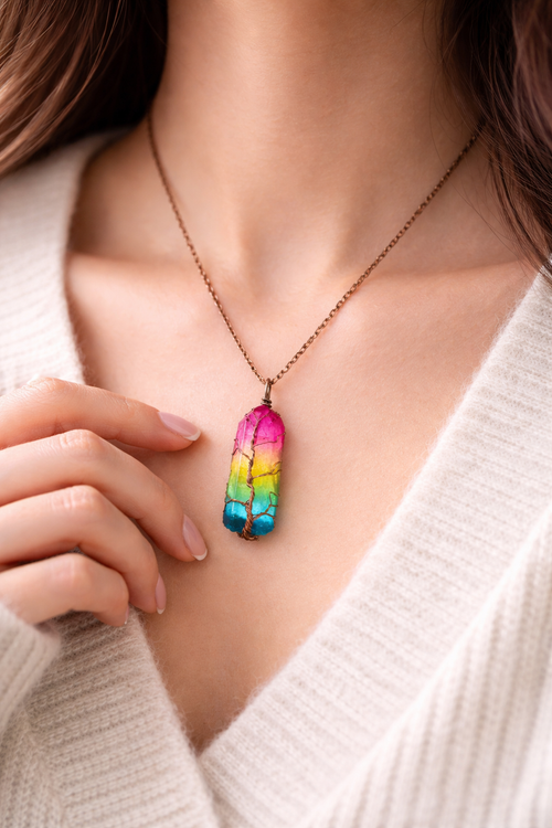 Chi Alignment Crystal Pendant - Tree of Life Energy Necklace